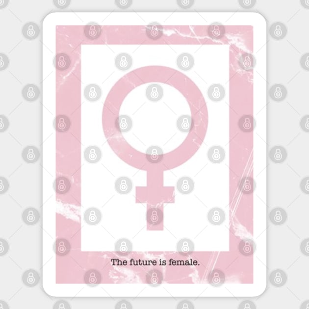The Future is Female and Pink Background Sticker by Islanr